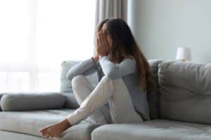 woman struggling with breakup
